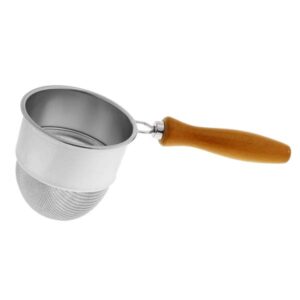 Japońskie sitko z głębokim drewnianym uchwytem