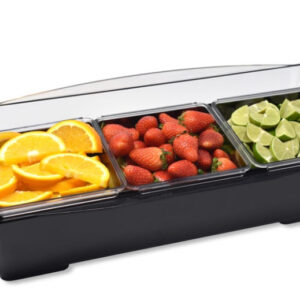 Profesjonalny czarny pojemnik na dodatki Premium 3xL