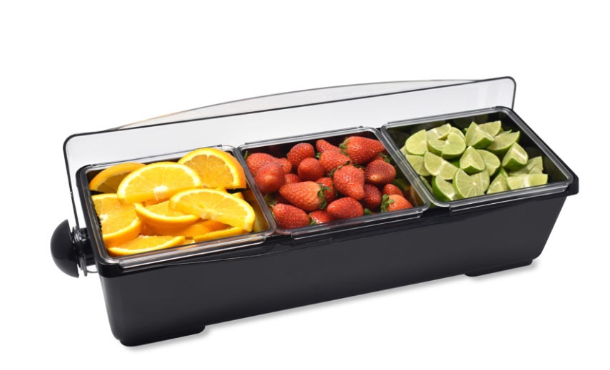 Profesjonalny czarny pojemnik na dodatki Premium 3xL