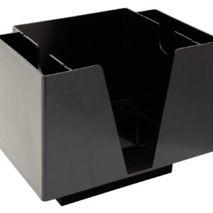 Barcaddy kwadratowy z miejscem na słomki i mieszadełka