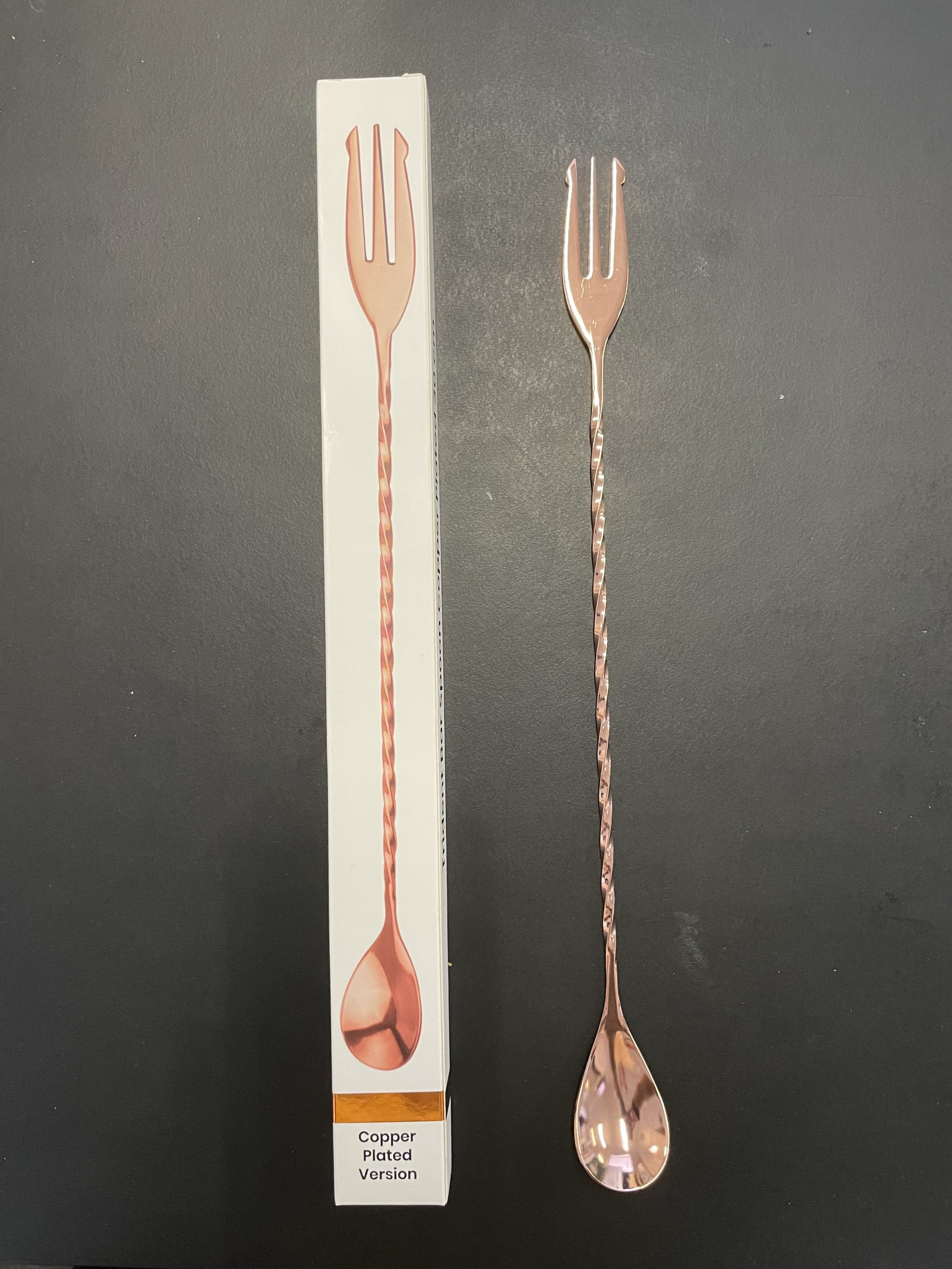 Łyżka Barmańska Trójząb 30 cm Miedź - obrazek 2