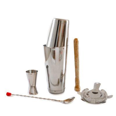 Zestaw barmański 6-częściowy ze stali nierdzewnej